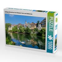 Produktbild: CALVENDO Puzzle T&uuml;binger Neckarfront mit H&ouml;lderlin-Turm und Stiftskirche 1000 Teile Lege-Gr&ouml;&szlig;e 64 x 48 cm Foto-Puzzle Bild von Christoph Maas