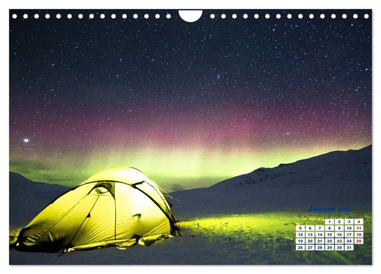 Produktbild: Faszinierende Lichterscheinungen am Himmel - Polarlichter (Wandkalender 2026 DIN A4 quer), CALVENDO Monatskalender