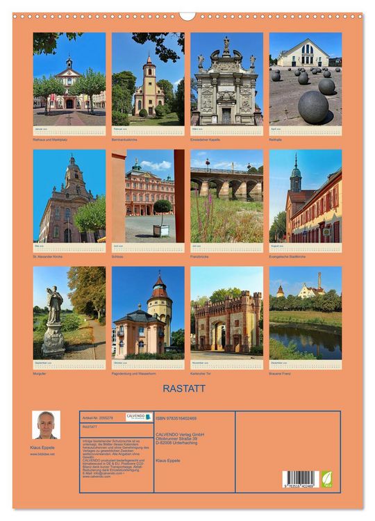 Produktbild: RASTATT (Wandkalender 2026 DIN A2 hoch), CALVENDO Monatskalender