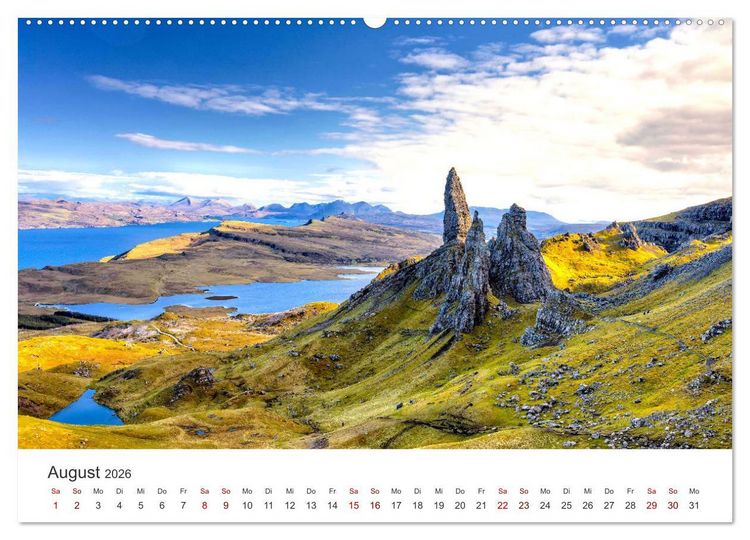 Produktbild: Insel Skye - Atemberaubende Naturkulisse (Wandkalender 2026 DIN A2 quer), CALVENDO Monatskalender