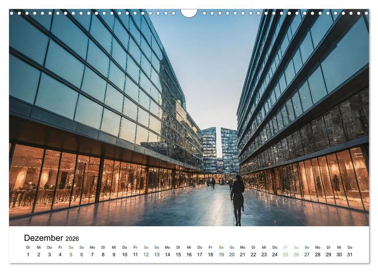 Produktbild: Einsamkeit in Architektur (Wandkalender 2026 DIN A3 quer), CALVENDO Monatskalender