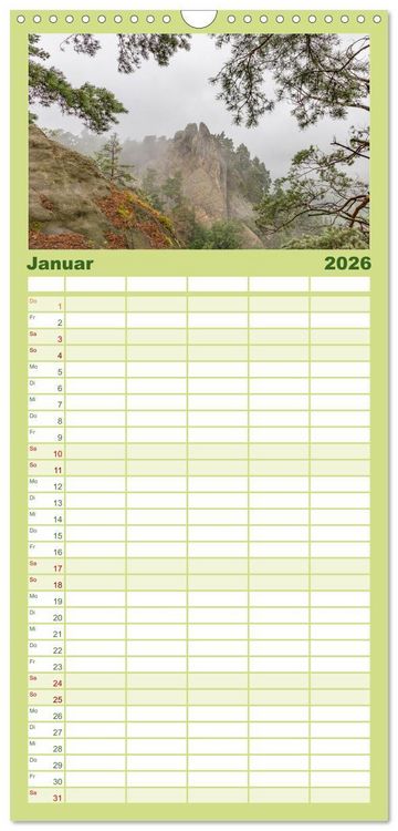 Produktbild: Familienplaner 2026 - Der Harz - eine geheimnisvolle Welt mit 5 Spalten (Wandkalender, 21 x 45 cm) CALVENDO