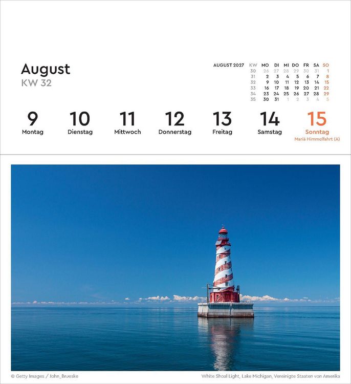 Produktbild: Leuchtt&uuml;rme - KUNTH Postkartenkalender 2027