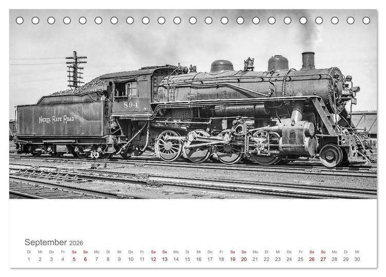 Produktbild: US-Dampflokomotiven (Tischkalender 2026 DIN A5 quer), CALVENDO Monatskalender