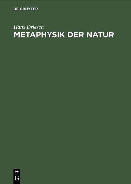 Produktbild: Metaphysik der Natur