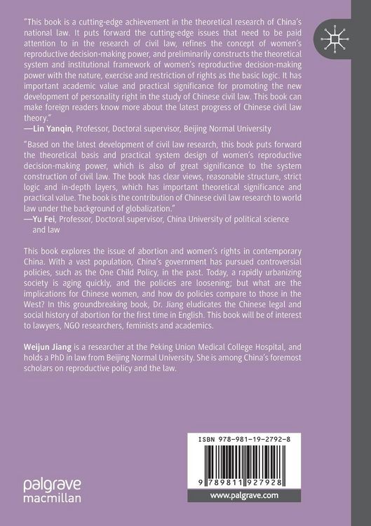 Produktbild: Women's Right to Reproductive Self-Determination from the Perspective of Civil Law