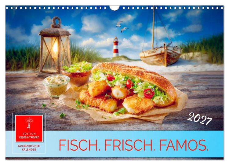 Produktbild: Fisch. Frisch. Famos. (Wandkalender 2027 DIN A3 quer), CALVENDO Monatskalender