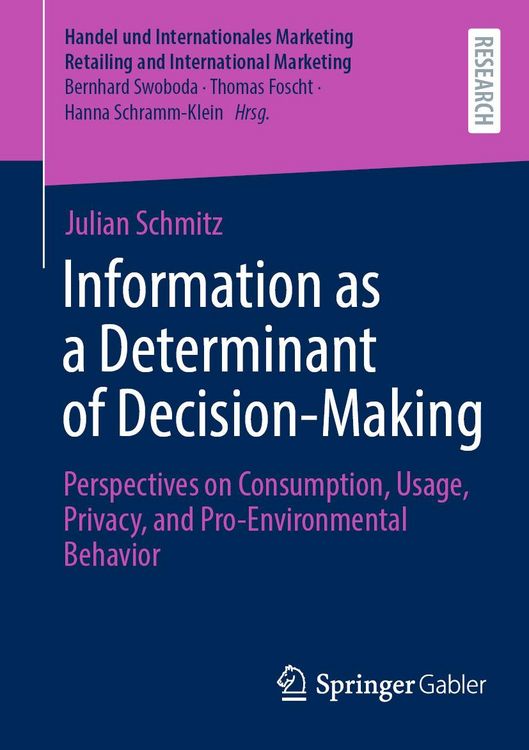 Produktbild: Information as a Determinant of Decision-Making