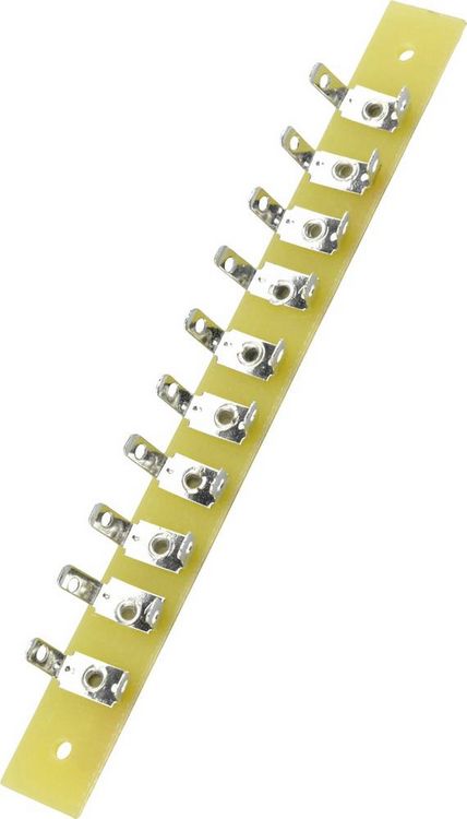 Produktbild: TRU COMPONENTS L&ouml;tleiste einreihig Polzahl Gesamt 10 Epoxyd (L x B x H) 100 x 10 x 1.6 mm 1 St.