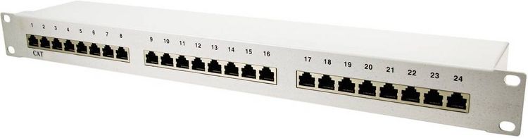 Produktbild: LogiLink NP0040 24 Port Netzwerk-Patchpanel 483 mm (19\") CAT 6 1 HE Best&uuml;ckt