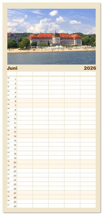 Produktbild: Familienplaner 2026 - Quer durch Polens Norden mit 5 Spalten (Wandkalender, 21 x 45 cm) CALVENDO