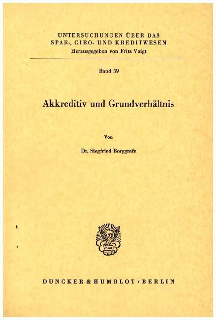 Produktbild: Akkreditiv und Grundverh&auml;ltnis.