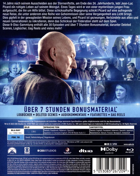 Produktbild: Star Trek: Picard - Die komplette Serie [9 BRs]