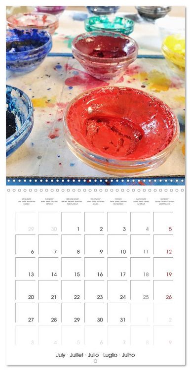 Produktbild: Painting makes you happy - Colourful art material in portrait (Wall Calendar 2026 12 &times; 12 Inch) CALVENDO 12 Month Wall Calendar
