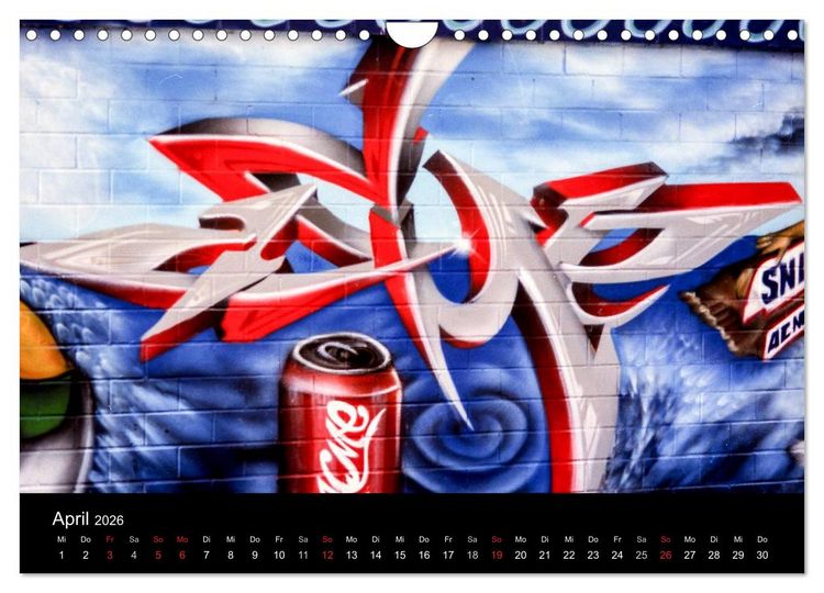 Produktbild: Graffiti - Kunst aus der Dose (Wandkalender 2026 DIN A4 quer), CALVENDO Monatskalender