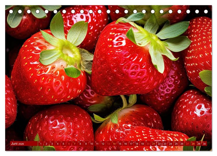 Produktbild: ROT - Gem&uuml;se und Obst - Voller Power (Tischkalender 2026 DIN A5 quer), CALVENDO Monatskalender