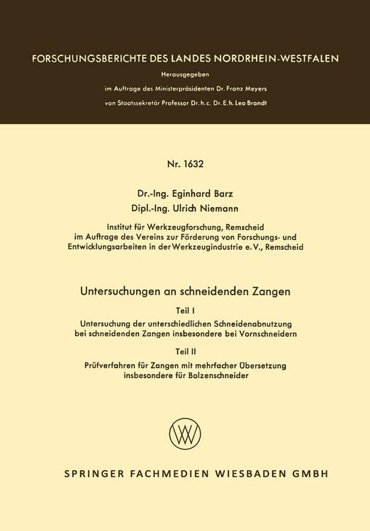 Produktbild: Untersuchungen an schneidenden Zangen