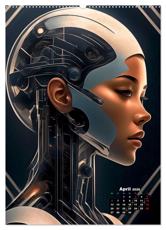 Produktbild: Anmutige Roboter (hochwertiger Premium Wandkalender 2026 DIN A2 hoch), Kunstdruck in Hochglanz