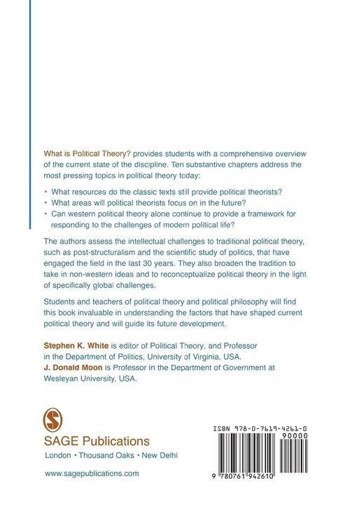 Produktbild: What is Political Theory?