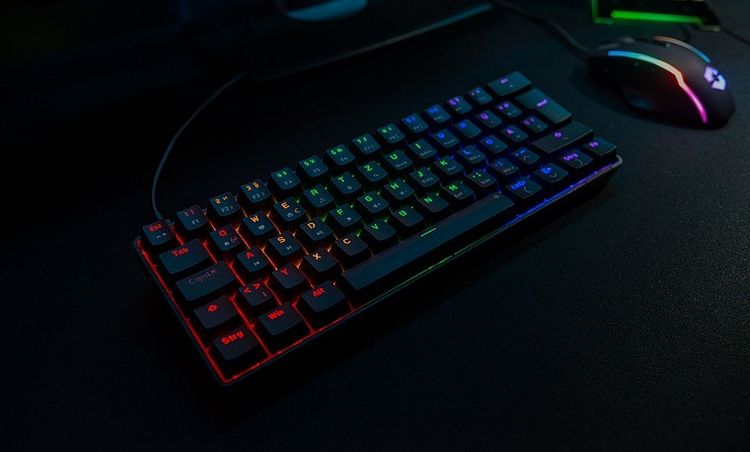 Produktbild: SPEEDLINK ATMOS RGB Rainbow Mechanical 60% Gaming Keyboard with brown switches, black - DE layout