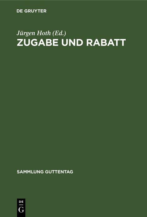 Produktbild: Zugabe und Rabatt
