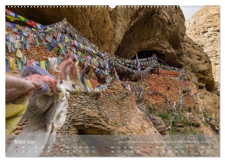 Produktbild: Buddhistische Kl&ouml;ster im Himalaya (hochwertiger Premium Wandkalender 2026 DIN A2 quer), Kunstdruck in Hochglanz