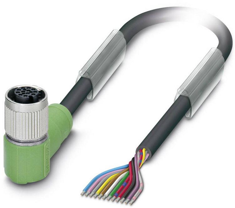 Produktbild: Phoenix Contact 1554898 Sensor-/Aktor-Steckverbinder, konfektioniert M12 Buchse, gewinkelt 1.50 m Polzahl Sensoren: 12 1 St.