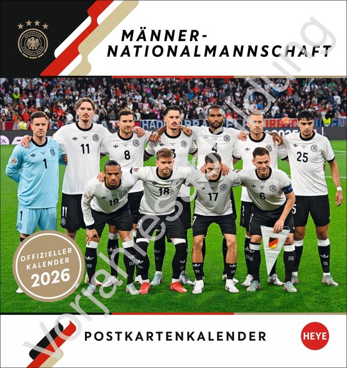 Produktbild: DFB M&auml;nner Postkartenkalender 2027
