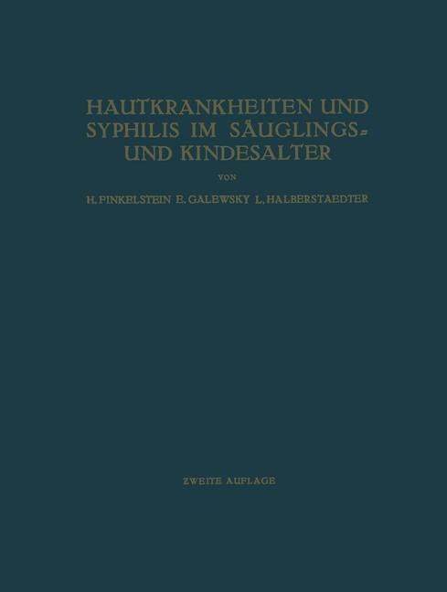 Produktbild: Hautkrankheiten und Syphilis im S&auml;uglings- und Kindesalter