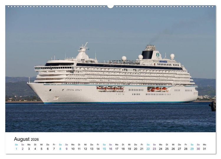 Produktbild: Riesen der Meere - Kreuzfahrtschiffe (Wandkalender 2026 DIN A2 quer), CALVENDO Monatskalender