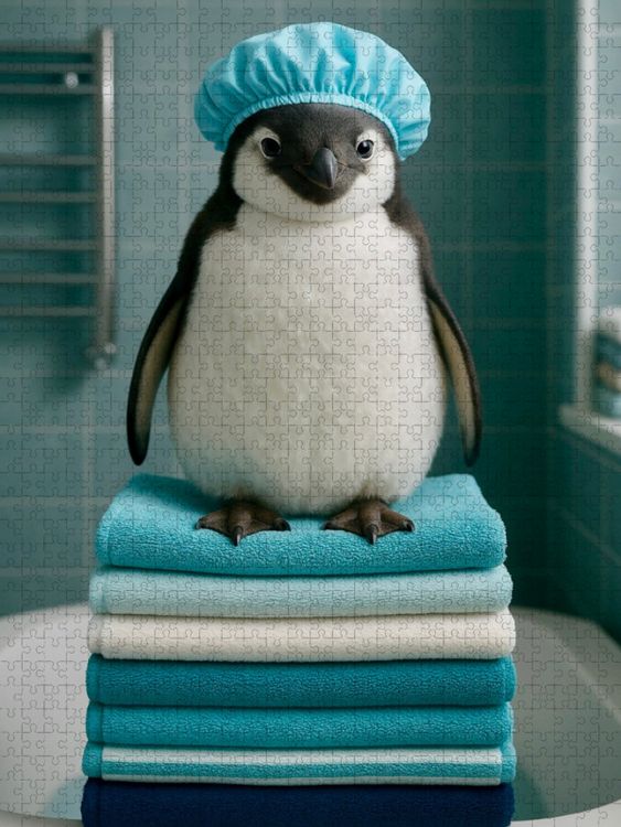 Produktbild: CALVENDO Puzzle Pinguin Cool | 1000 Teile Lege-Gr&ouml;&szlig;e 64x48cm Foto-Puzzle f&uuml;r gl&uuml;ckliche Stunden