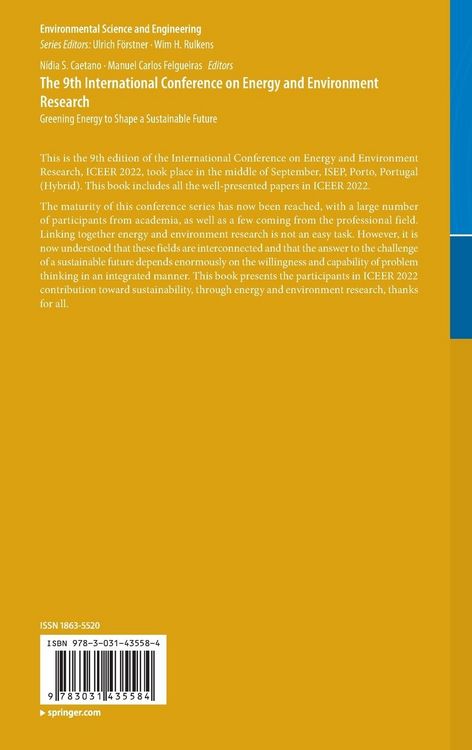 Produktbild: The 9th International Conference on Energy and Environment Research