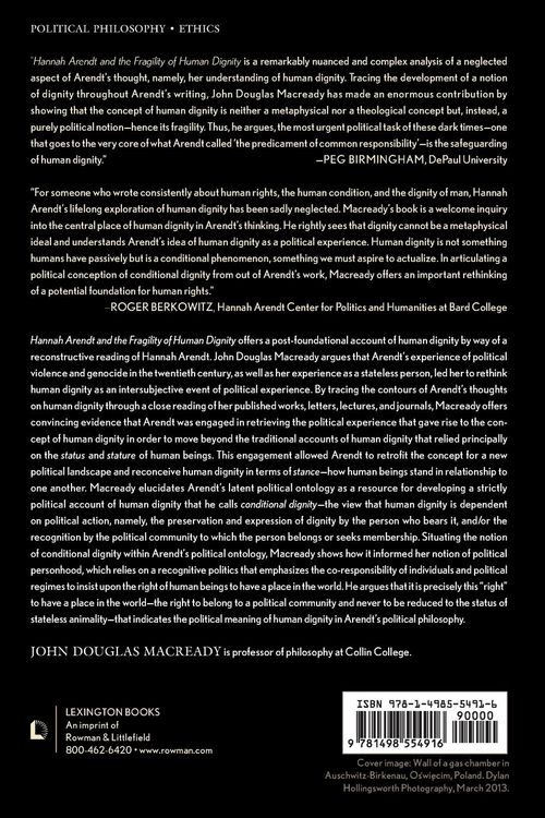 Produktbild: Hannah Arendt and the Fragility of Human Dignity