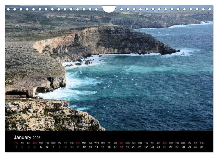 Produktbild: Malta Pearl of the Mediterranean (Wall Calendar 2026 DIN A4 landscape), CALVENDO 12 Month Wall Calendar