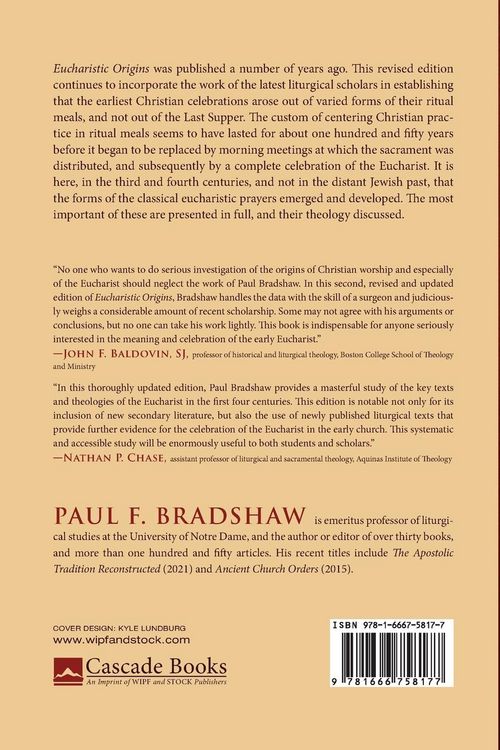 Produktbild: Eucharistic Origins, Revised Edition