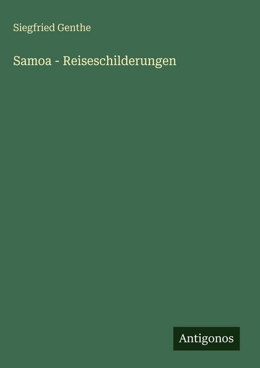 Produktbild: Samoa - Reiseschilderungen
