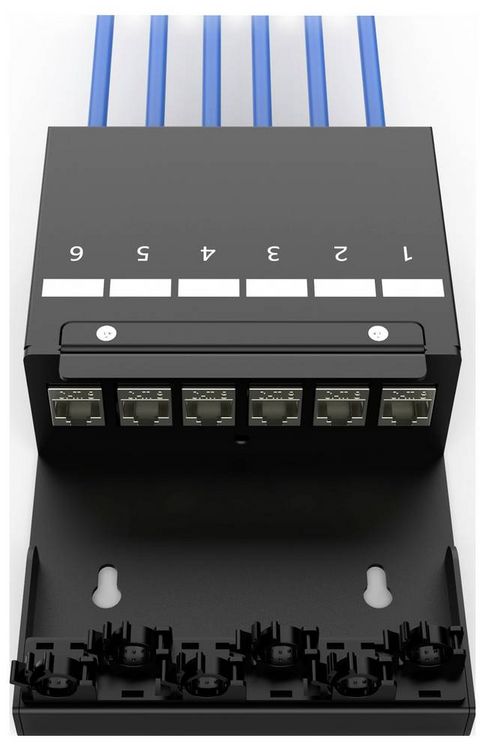 Produktbild: Digitus DN-93708-6 RJ45-Modultr&auml;ger Keystone Unbest&uuml;ckt 1St.