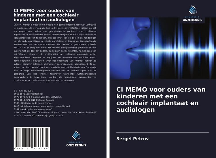 Produktbild: CI MEMO voor ouders van kinderen met een cochleair implantaat en audiologen