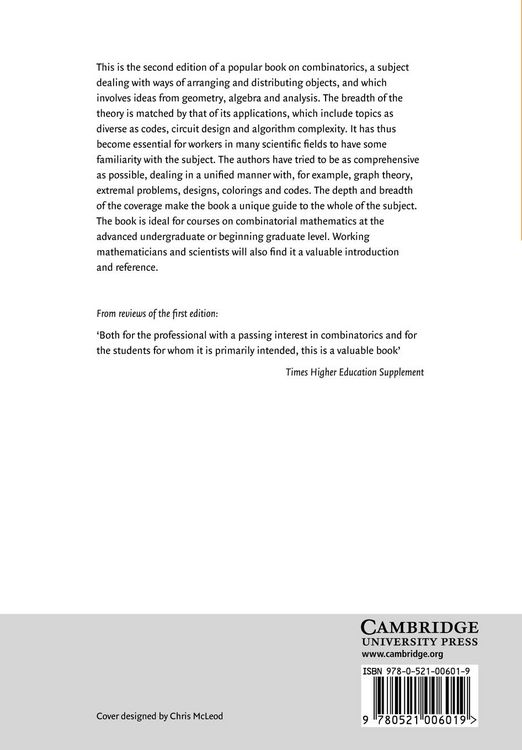 Produktbild: A Course in Combinatorics