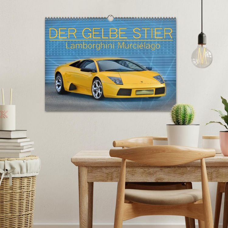 Produktbild: DER GELBE STIER - Lamborghini Murci&eacute;lago (Wandkalender 2025 DIN A3 quer), CALVENDO Monatskalender