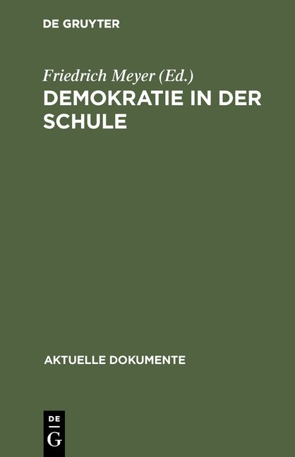 Produktbild: Demokratie in der Schule
