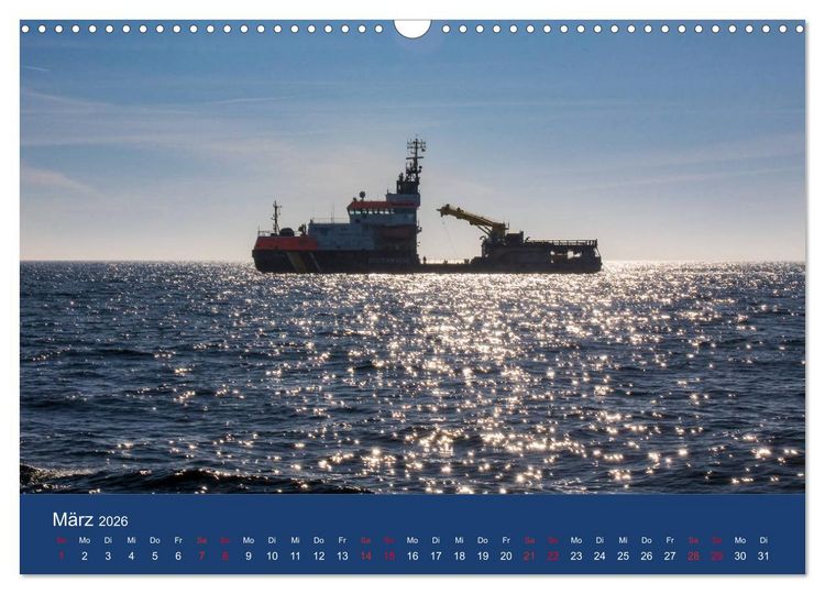 Produktbild: Schiffe - Begegnungen auf Nord- und Ostsee (Wandkalender 2026 DIN A3 quer), CALVENDO Monatskalender