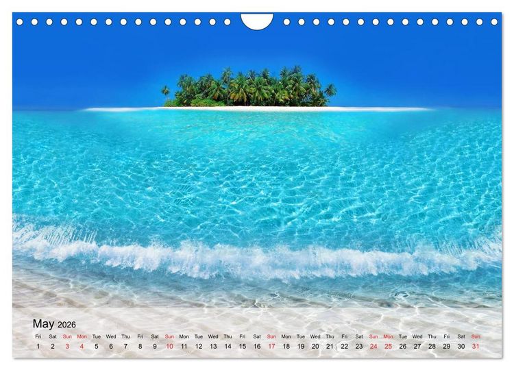 Produktbild: French Polynesia Paradise in the South Pacific (Wall Calendar 2026 DIN A4 landscape), CALVENDO 12 Month Wall Calendar