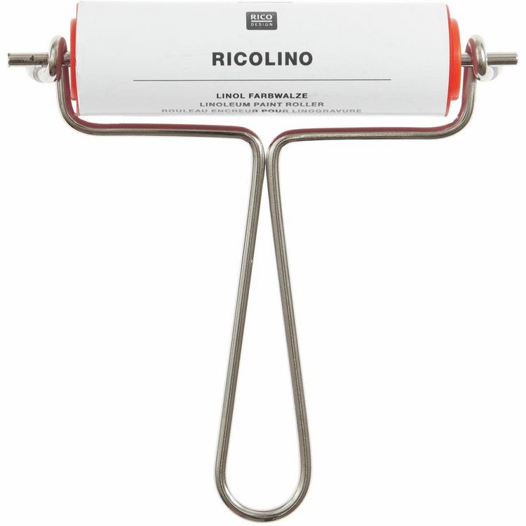 Produktbild: Linol Farbwalze 100mm, 30mm Durchmesser, Metallhandgriff