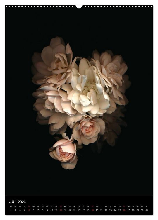 Produktbild: Blumen bei Nacht (hochwertiger Premium Wandkalender 2026 DIN A2 hoch), Kunstdruck in Hochglanz