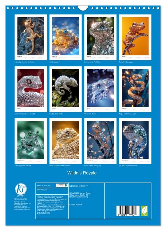 Produktbild: Wildnis Royale (Wandkalender 2026 DIN A3 hoch), CALVENDO Monatskalender