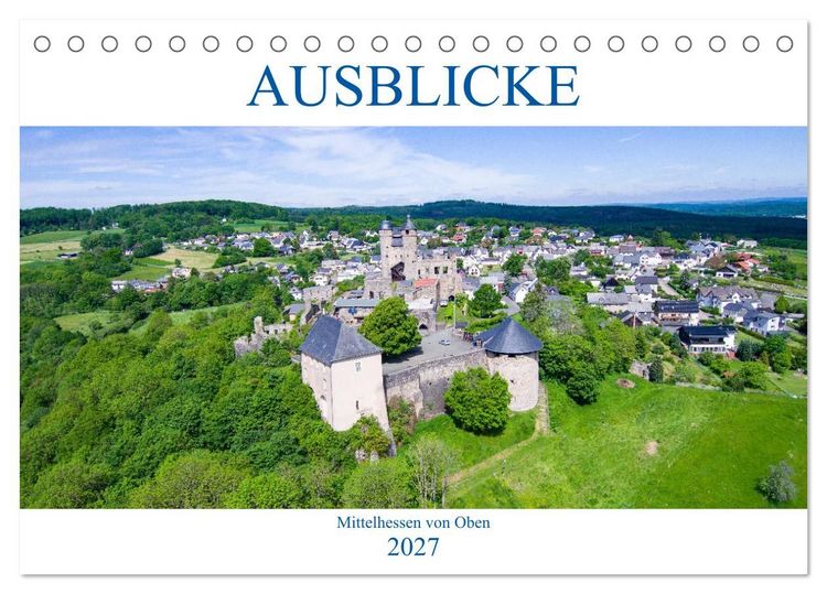Produktbild: Ausblicke - Mittelhessen von Oben (Tischkalender 2027 DIN A5 quer), CALVENDO Monatskalender