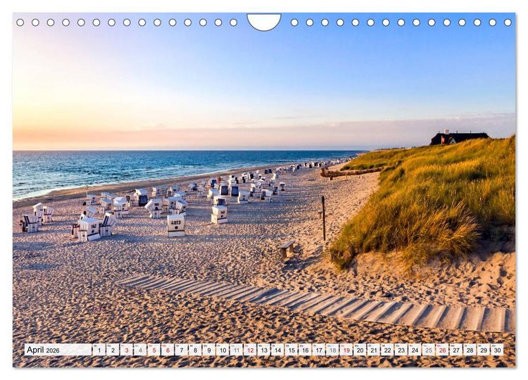Produktbild: INSELLIEBE SYLT Zauberhafte Momente (Wandkalender 2026 DIN A4 quer), CALVENDO Monatskalender
