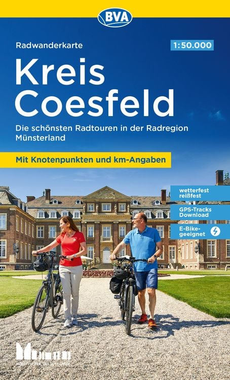 Bild vom Artikel BVA Radwanderkarte Kreis Coesfeld 1:50.000, mit Knotenpunkten und km-Angaben, reiß- und wetterfest, GPS-Tracks Download, E-Bike geeignet vom Autor BVA BikeMedia GmbH