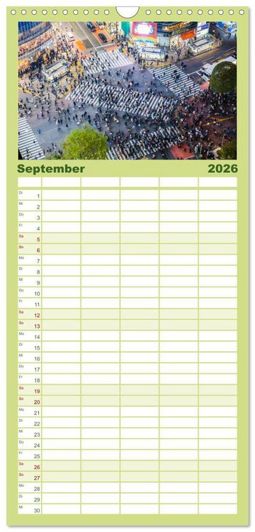 Produktbild: Familienplaner 2026 - Japan - Traditionen und Modernit&auml;t mit 5 Spalten (Wandkalender, 21 x 45 cm) CALVENDO